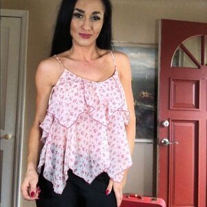 Abercrombie & Fitch floral flowy layered top